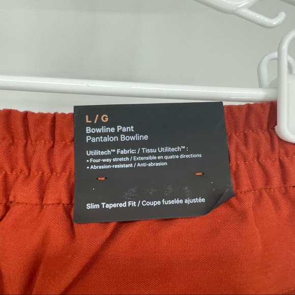LULULEMON NWT BOWLINE PANTS 30” UTILITECH IN AZTEC BRICK LARGE MEN’S - Picture 9 of 13